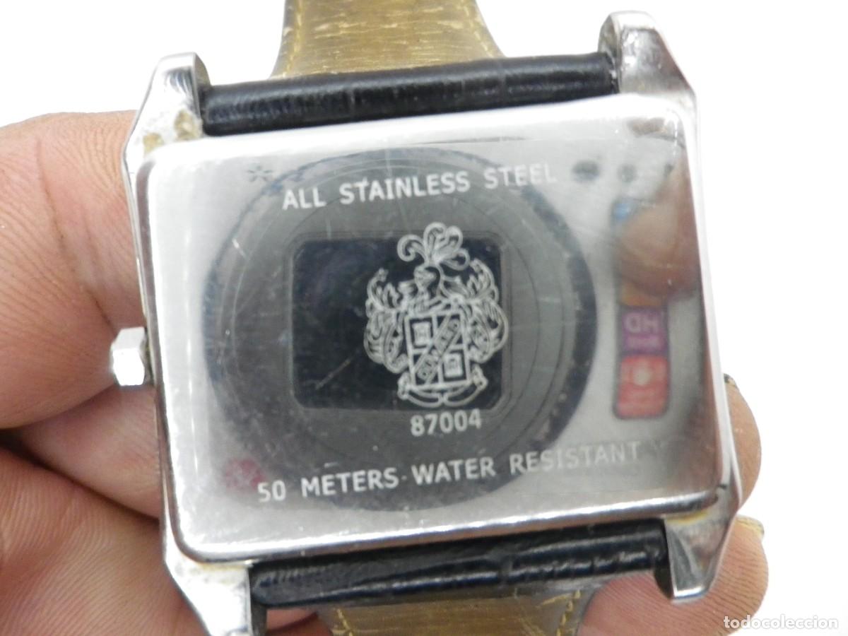 Vintage: Reloj Duward Multifuncion Rectangular Todo Acero Inoxidable Ref 87004 Elegante - Foto 6