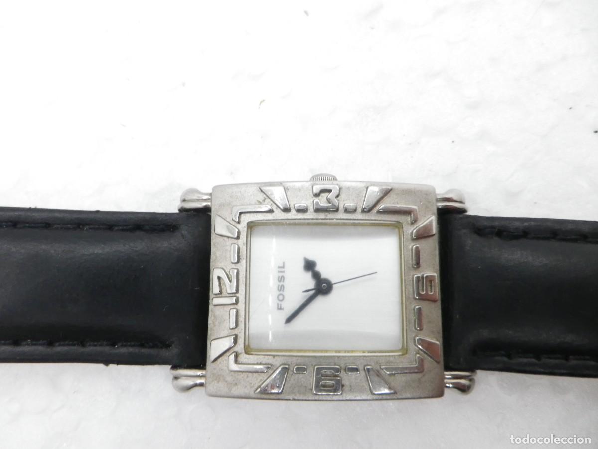 Vintage: Reloj FOSSIL F2 Cuadrado Acero Y2K Correa Original Vintage Retro Ref EC-8799
