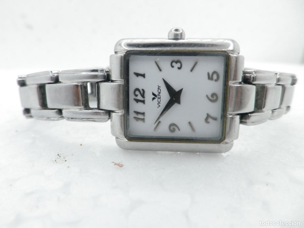 Vintage: Reloj VICEROY 46518 Mujer Cuadrado Acero Inoxidable Elegante Vintage Coleccion