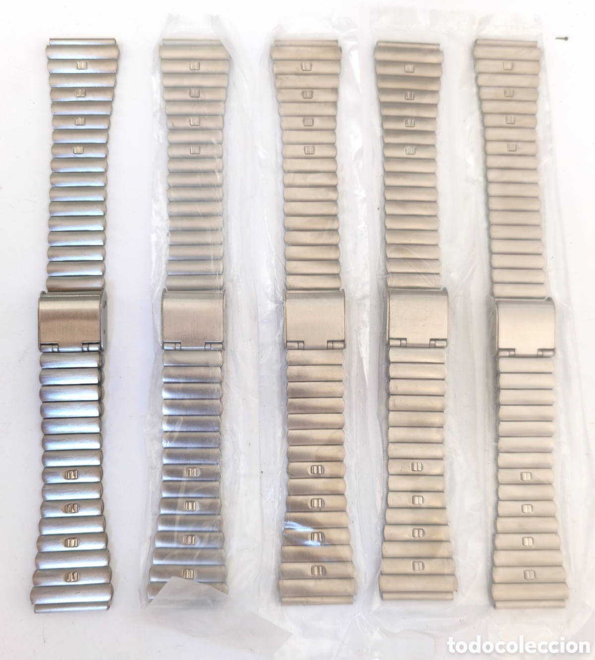 Vintage: Lote de 5 brazaletes de acero de 18mm