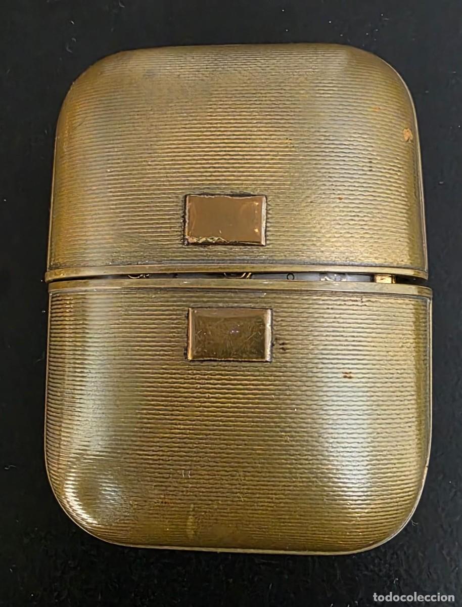 Vintage: Reloj despertador de viaje vintage EUROPA 7 Jewels &ndash; Estuche met&aacute;lico dorado extensible &ndash; A&ntilde;os 50-60