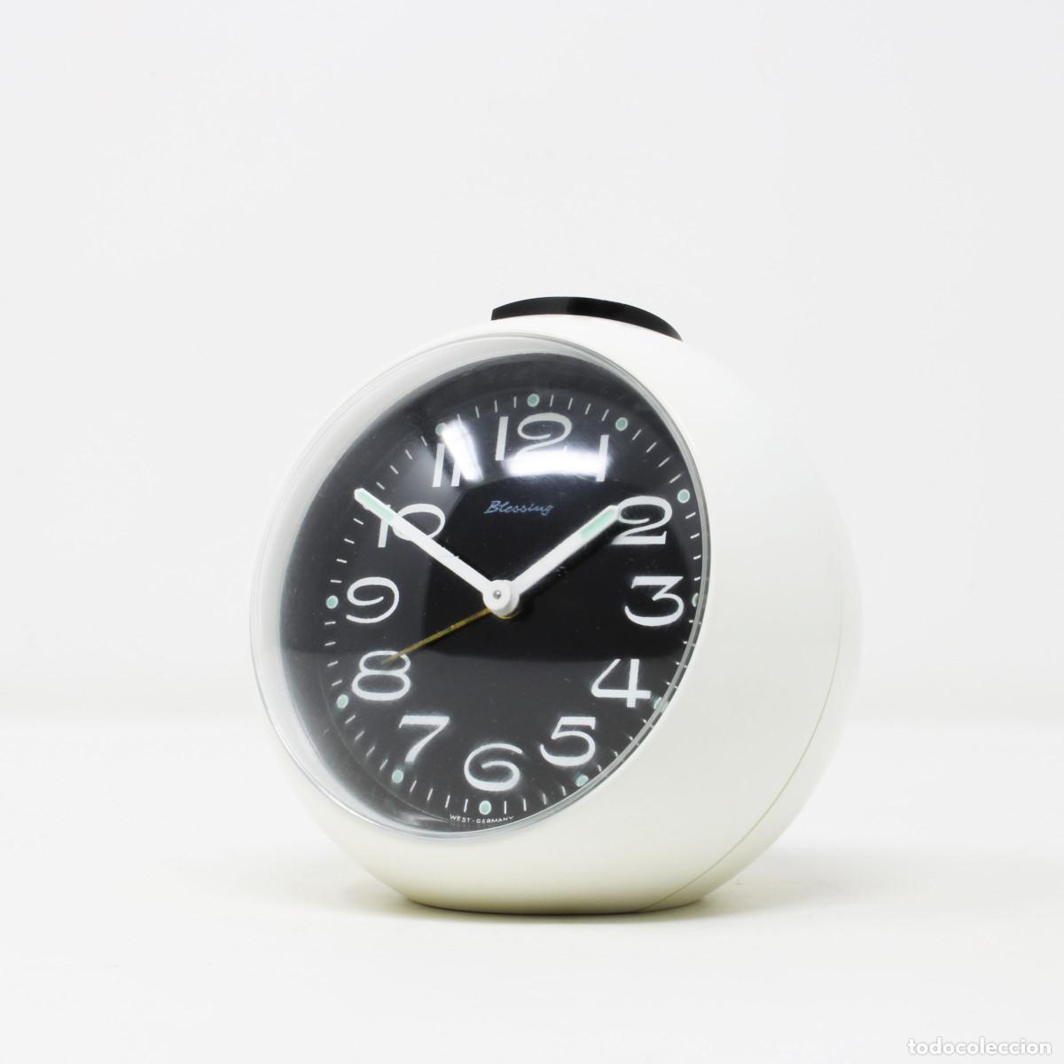 Vintage: Reloj Despertador Blessing Vintage Alem&aacute;n Space Age A&ntilde;os 60, Reloj Esf&eacute;rico Retro Futurista