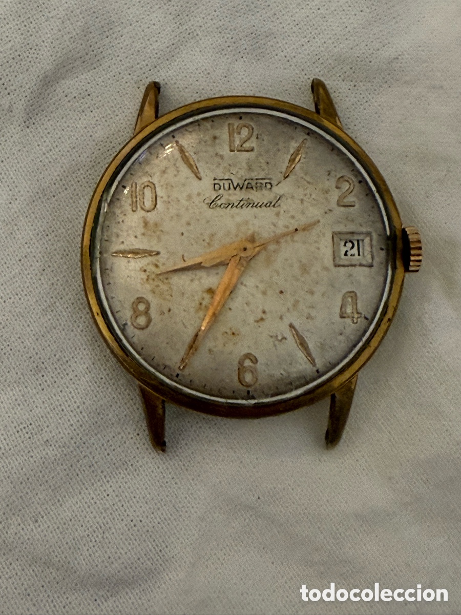 Vintage: Antiguo reloj DUWARD Continual de caballero &ndash; A&ntilde;os 50-60 &ndash; Calendario &ndash; Funcionando