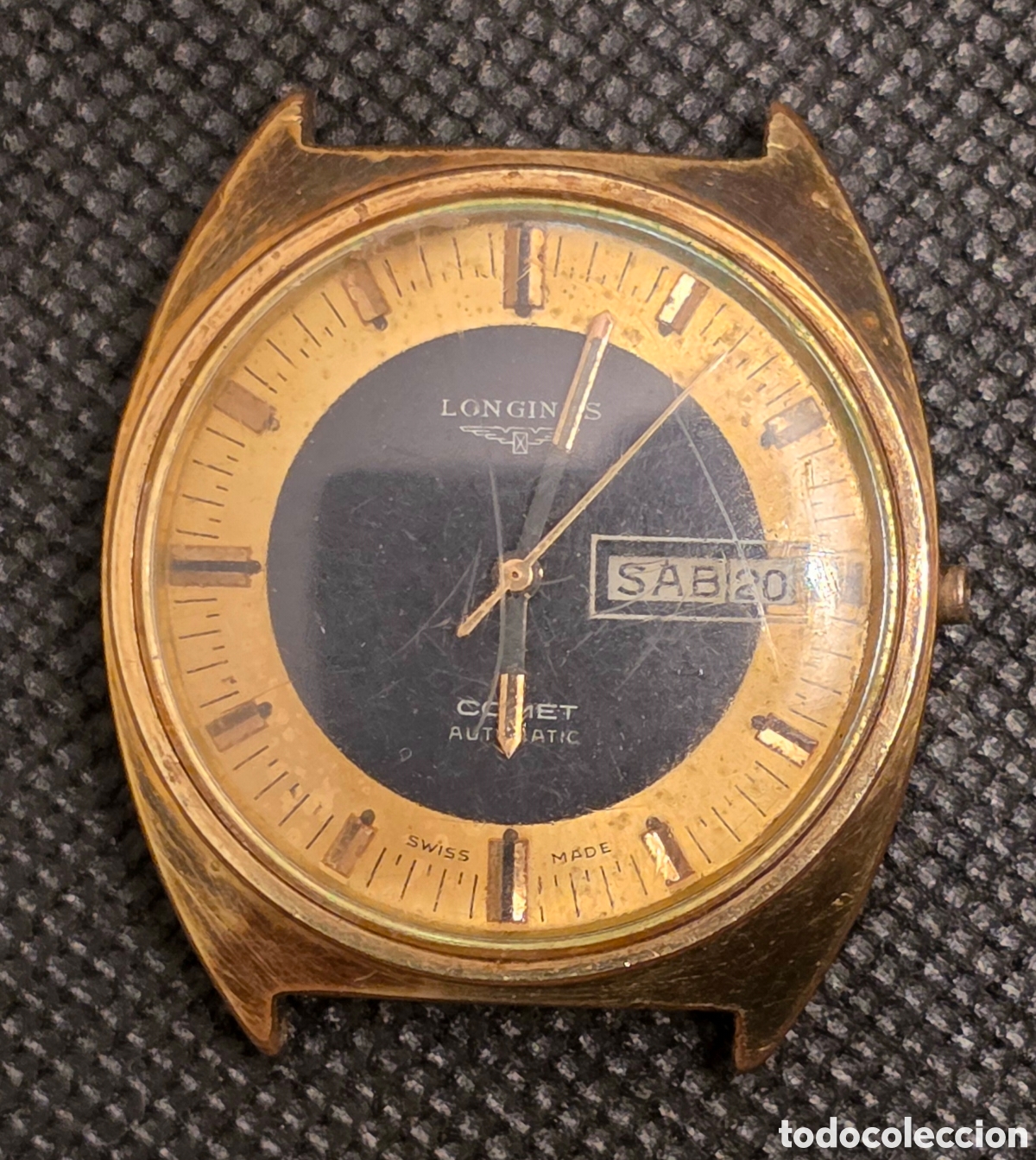 Vintage: RELOJ LONGINES COMET AUTOMATIC VINTAGE SUIZO A&Ntilde;OS 70 &ndash; 21 RUB&Iacute;ES &ndash; SIN CORONA &ndash; PARA REVISAR