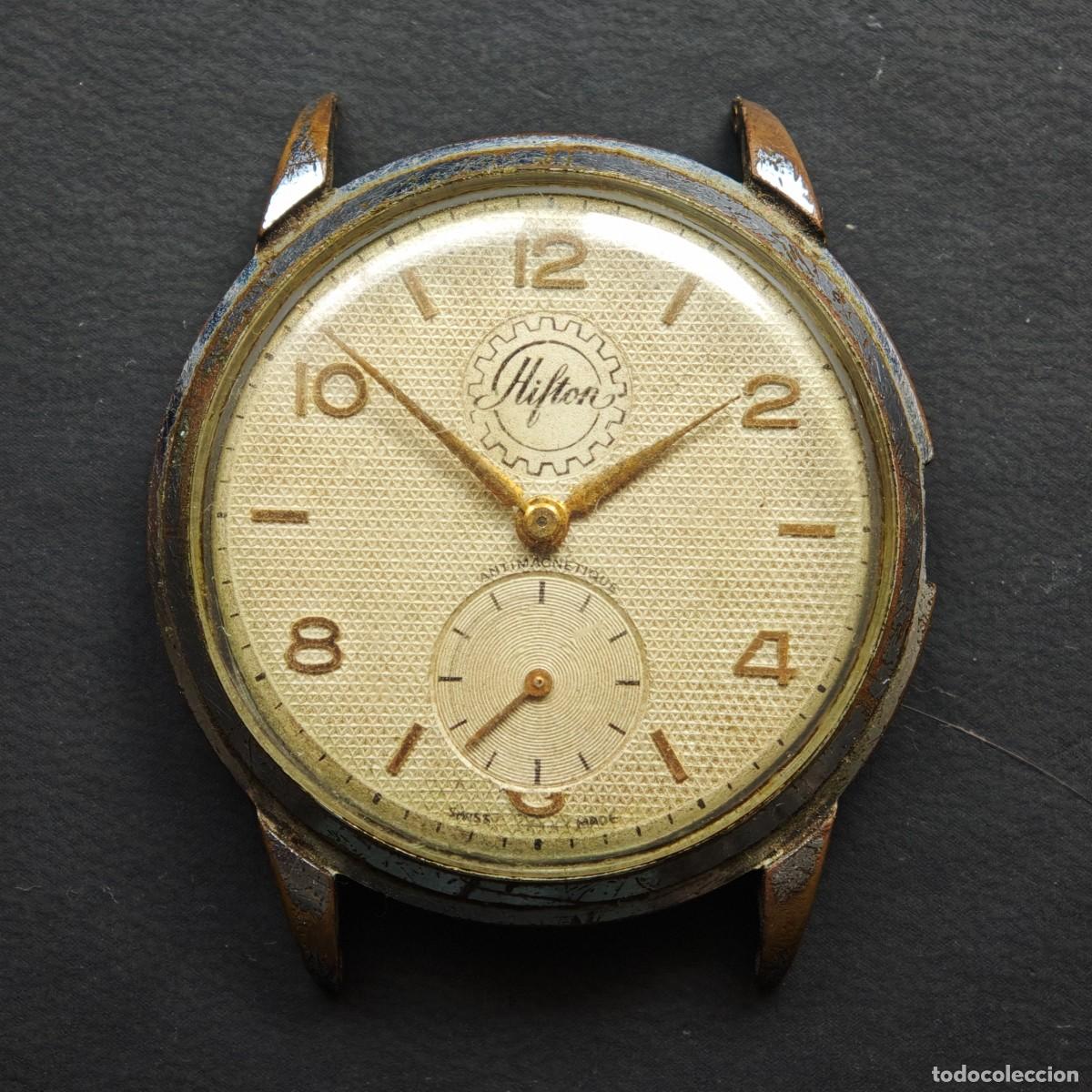 Vintage: HILTON Jumbo 38mm reloj de cuerda vintage Buser 139 montre orologio watch swiss