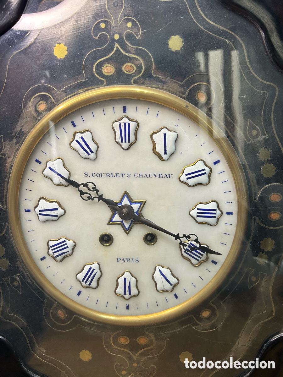 Vintage: Antiguo Reloj de Pared Ojo de Buey - Napole&oacute;n III (Par&iacute;s, S. XIX) - &iexcl;Funcionando!