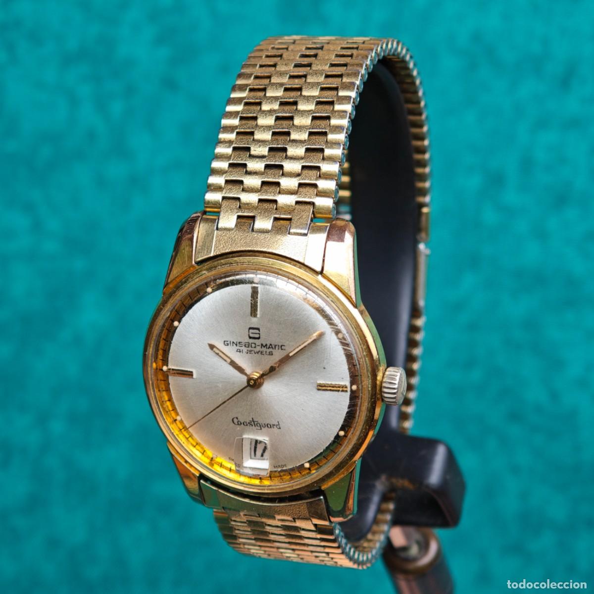 Vintage: GINSBO Coastguard 41j reloj automatico vintage 2452 montre orologio polerouter watch swiss