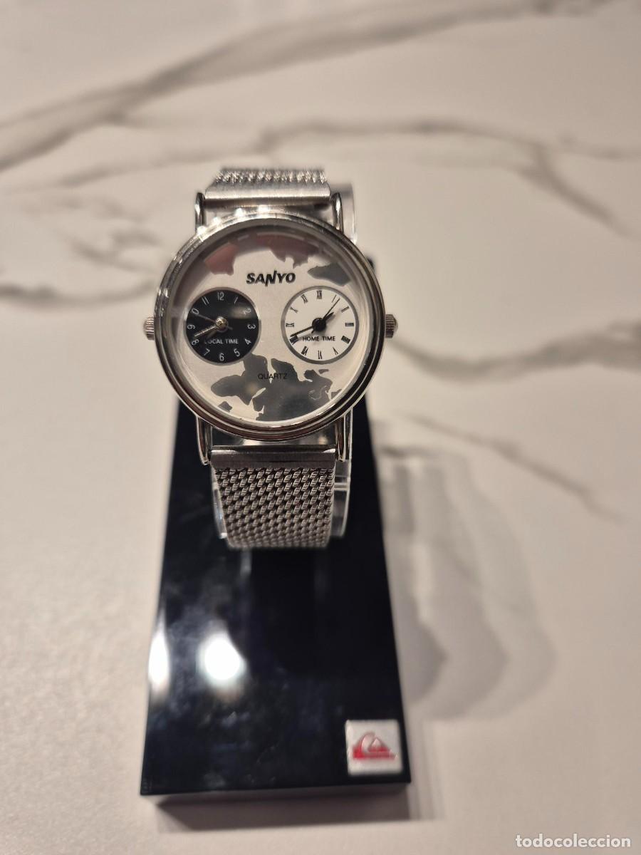 Vintage: Reloj Dual time de Sanyo cuarzo con correa milanesa