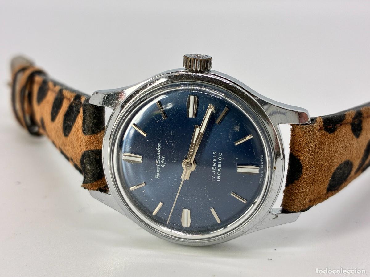 Vintage: Henri Sandoz Vintage Manual Wind Blue Dial Swiss Watch