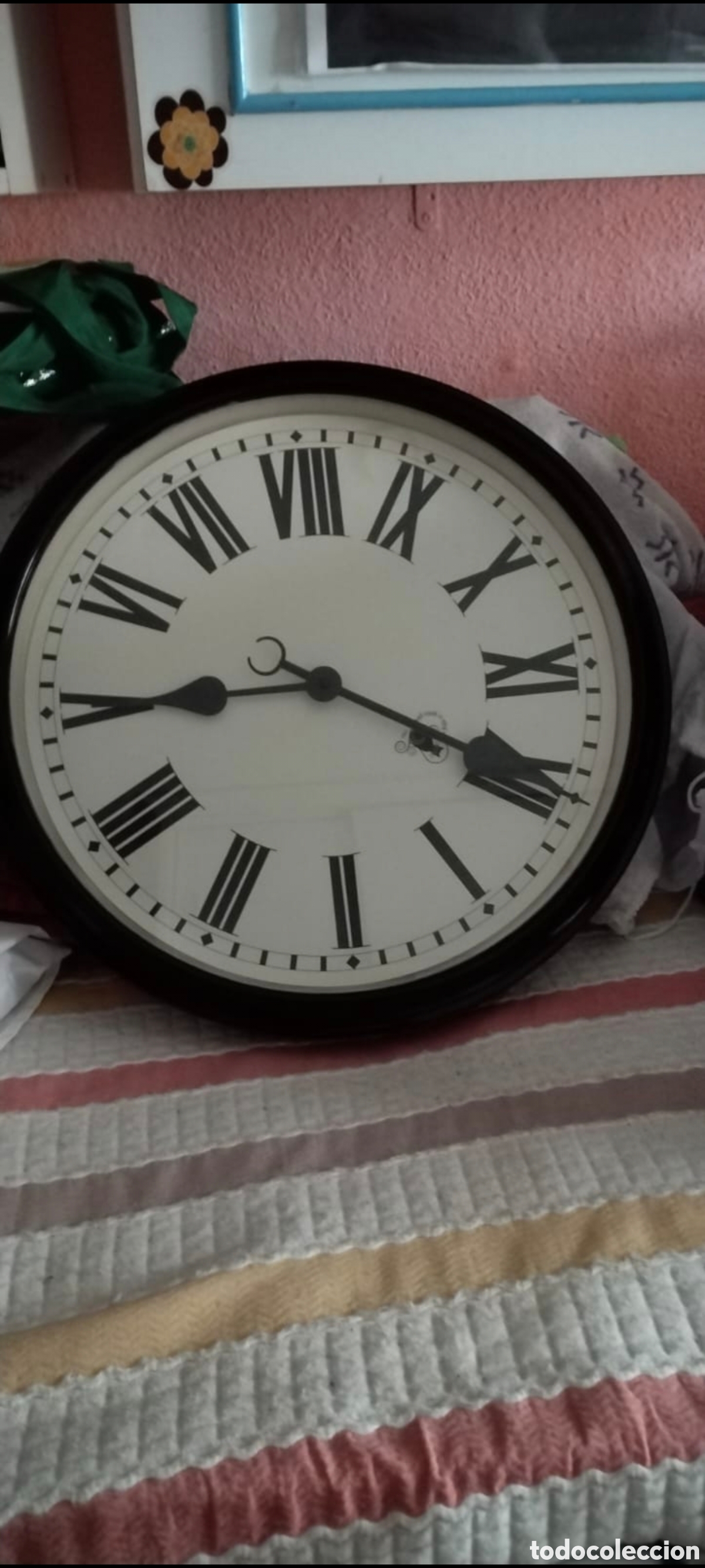 Vintage: Reloj pared grande estilo vintage 50 cm