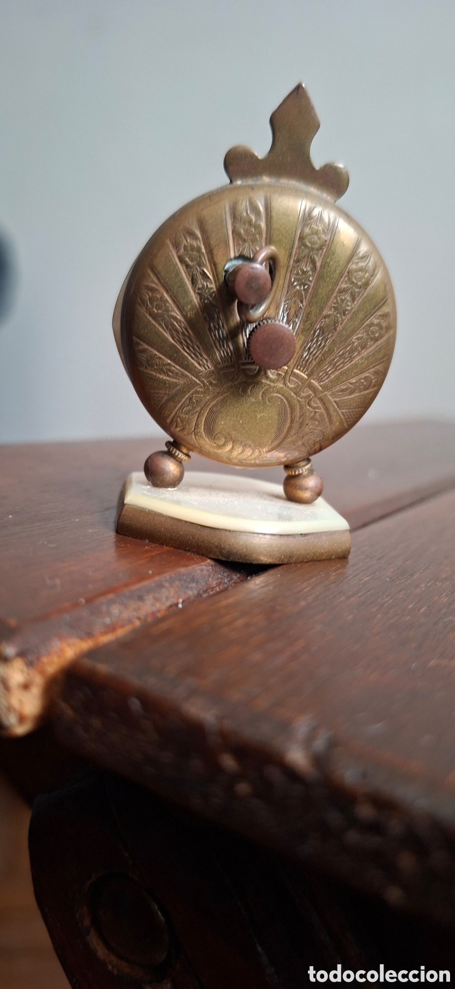 Vintage: Reloj de mesa con incrustaciones - Foto 2