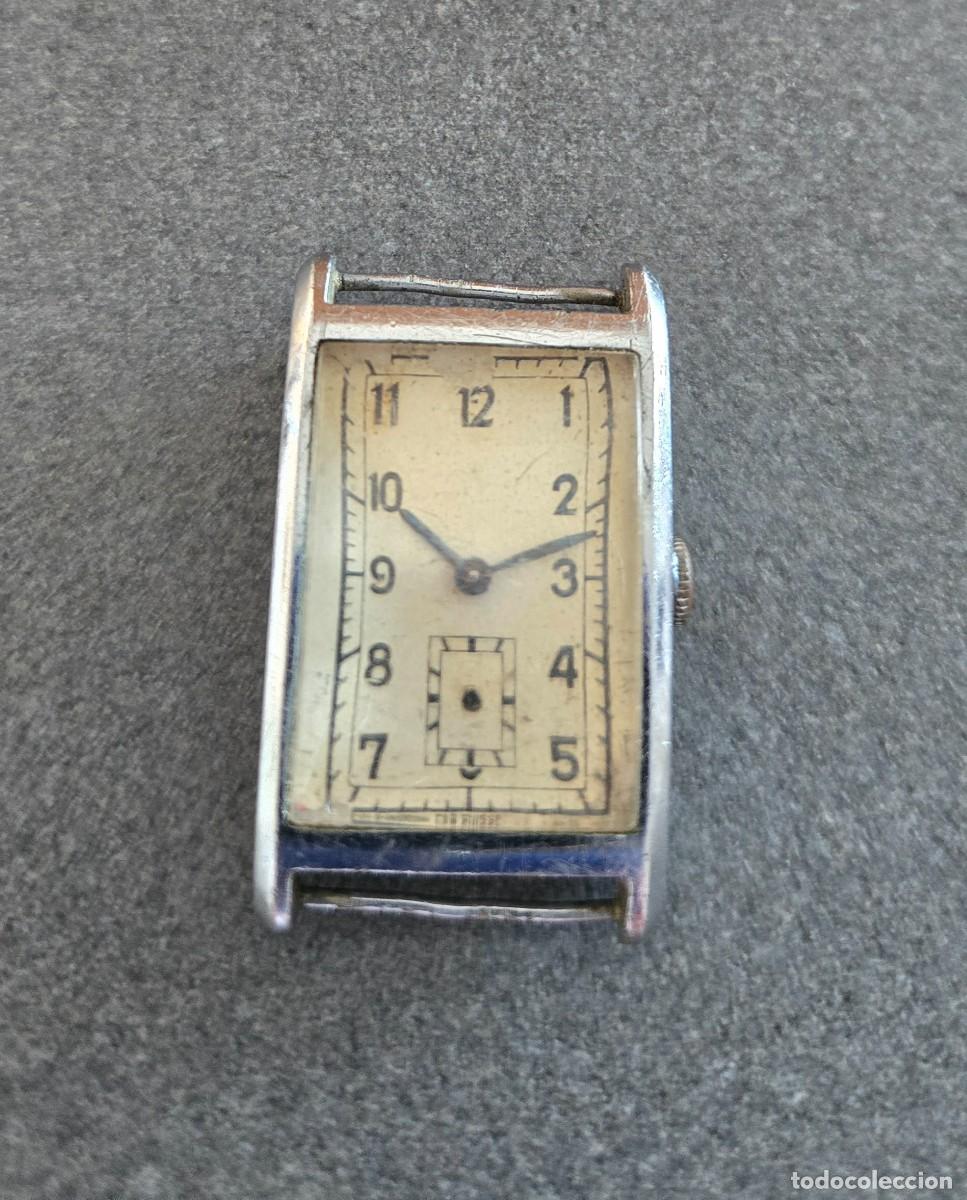 Vintage: 202-Reloj vintage tipo TANK - Militar. Estilo Art D&eacute;co- A&ntilde;os 30 (ver descripci&oacute;n completa)