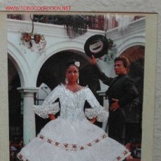 Vintage: VINTAGE - POSTAL SOBRE TABLILLA - CON BORDADOS Y ENCAJES DE TELA.. Lote 26076989