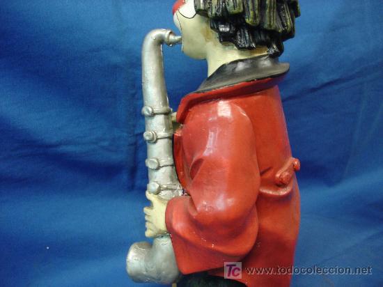 Vintage: ELEGANTE PAYASO TOCANDO EL SAXOF&Oacute;N - Foto 3