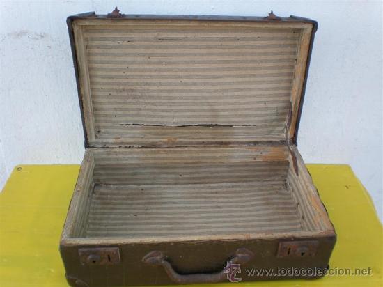 Vintage: maleta de carton cuero - Foto 3