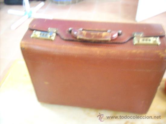 Vintage: MAGNIFICA MALETA DE PIEL CON COMBINACION