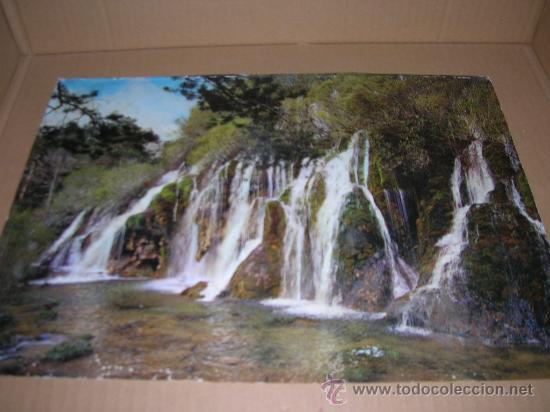 Vintage: Oleografia del Nacimiento del Rio Cuervo (Cuenca). Ediciones Sicilia, a&ntilde;os 70-80. Mide 38 x 28 cm..