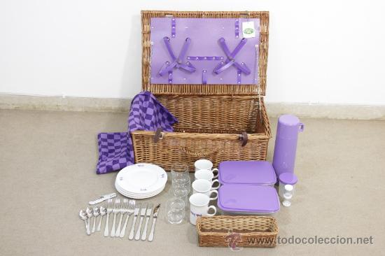 Vintage: Cesta de picknick. - Foto 2