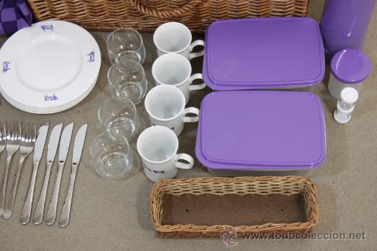 Vintage: Cesta de picknick. - Foto 4