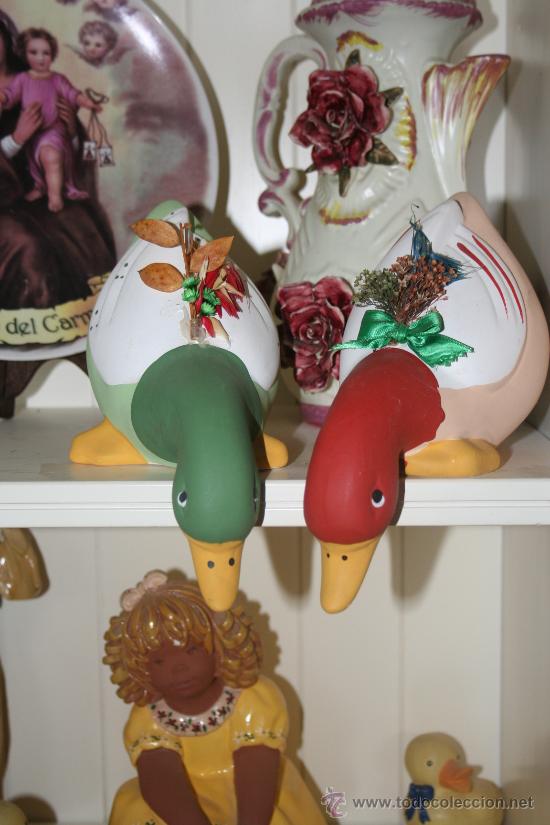 Vintage: pareja de patitos para el borde del mueble - Foto 1