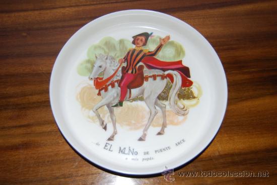 Vintage: PLATO INFANTIL DE PL&Aacute;STICO DURO - EFMEN (GIJ&Oacute;N) - BLANCANIEVES - A&Ntilde;OS 70 - PUBLICIDAD CANTABRIA