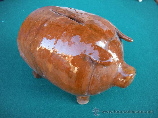 Vintage: HUCHA CER&Aacute;MICA CERDO