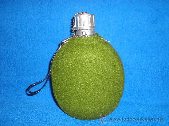 ANTIGUA CANTIMPLORA DE ALUMINIO CON FUNDA DE FIELTRO