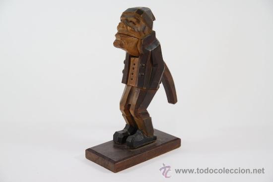 Vintage: Cascanueces tallado en madera. 1950 - Foto 1
