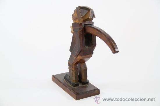 Vintage: Cascanueces tallado en madera. 1950 - Foto 5