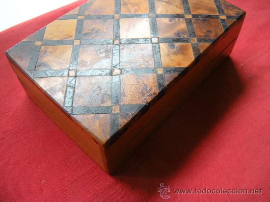 Vintage: CAJA DE MADERA CON TARACEA - Foto 4