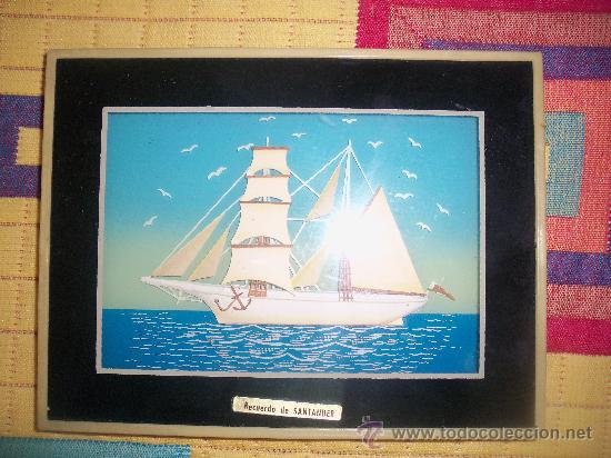 Vintage: Cuadro recuerdo Santander - Foto 1