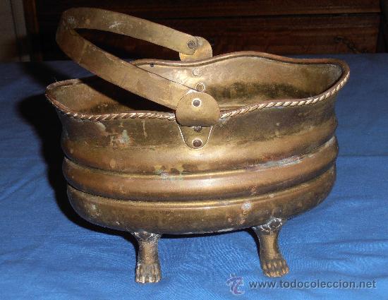 Vintage: MACETERO, CENTRO DE MESA DE BRONCE - Foto 2