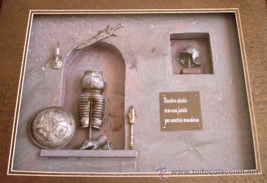 Vintage: Cuadro de tem&aacute;tica caballeresca medieval en 3D o relieve - Foto 7