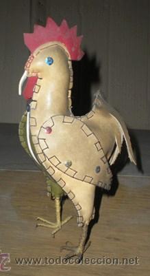 Vintage: GALLO HECHO EN PIEL - Foto 1