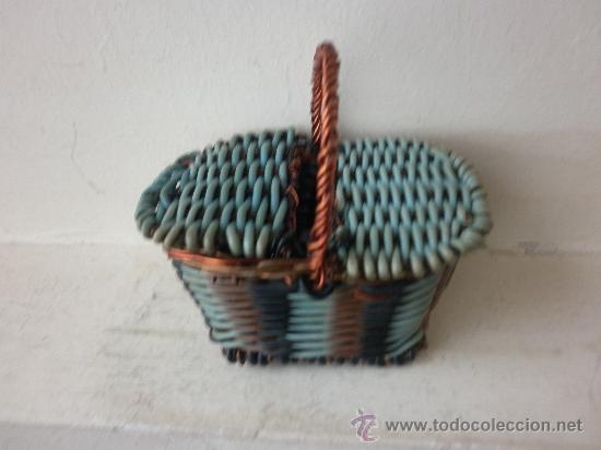 Vintage: PRECIOSA CESTA HECHA CON HILO DE COBRE - Foto 2