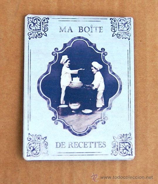 Vintage: cartel de chapa ma boite de recettes ,, chap365