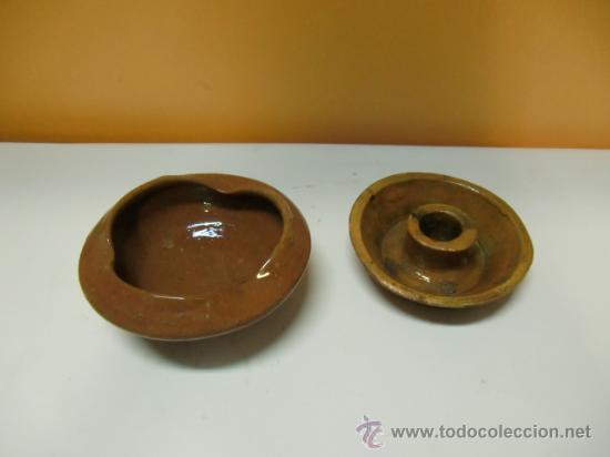 Vintage: Cenicero y portavelas - Foto 1
