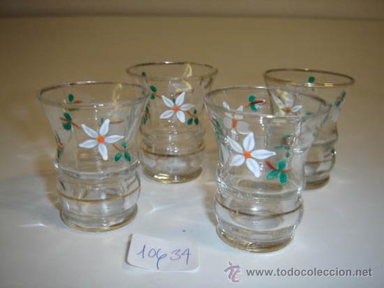 Vintage: 4 vasitos de cristal - Foto 4