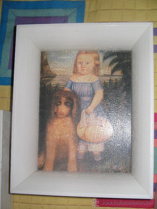 Vintage: Cuadros Ni&ntilde;os Madera - Foto 4