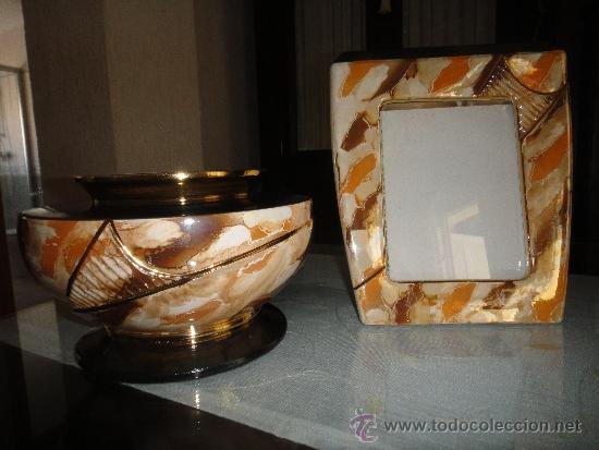 Vintage: SET DE PORTAFOTOS Y PORTAMACETAS