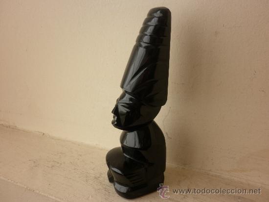 Vintage: TOTEM DE ONIX NEGRO CENTRO AMERICANO - Foto 1