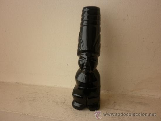 Vintage: TOTEM DE ONIX NEGRO CENTRO AMERICANO - Foto 2