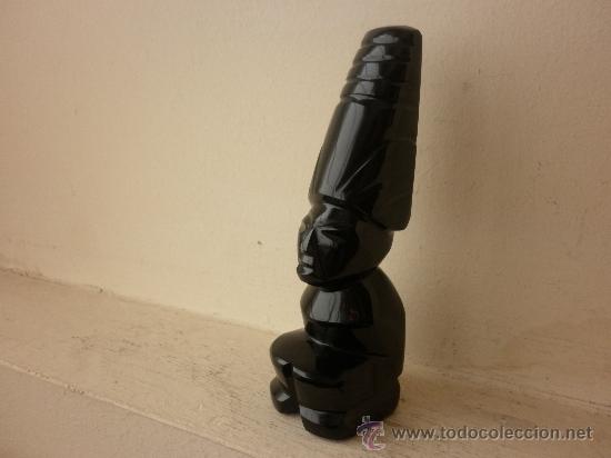Vintage: TOTEM DE ONIX NEGRO CENTRO AMERICANO - Foto 5