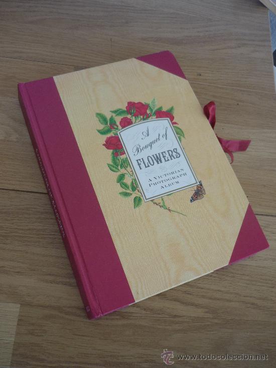 Vintage: ALBUM VICTORIANO GRANDE 30X22. PARA 24FOTOS 10X15.( MUY DECORADO CON FLORES Y MARIPOSAS) VER+FOTOS.