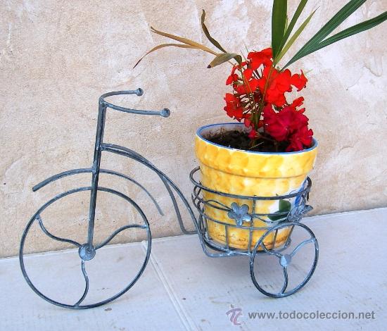 Vintage: triciclo de hierro, jardinera, jard365