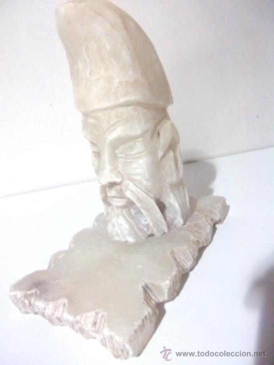 Vintage: BUSTO EN ALABASTRO----DESCONOZCO PERSONAJE