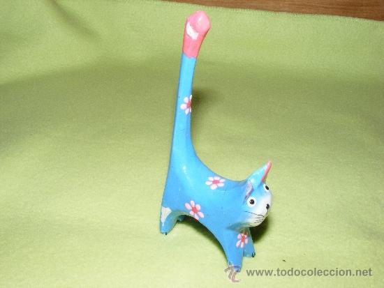 Vintage: BONITO Y ORIGINAL GATO DE MADERA - Foto 2