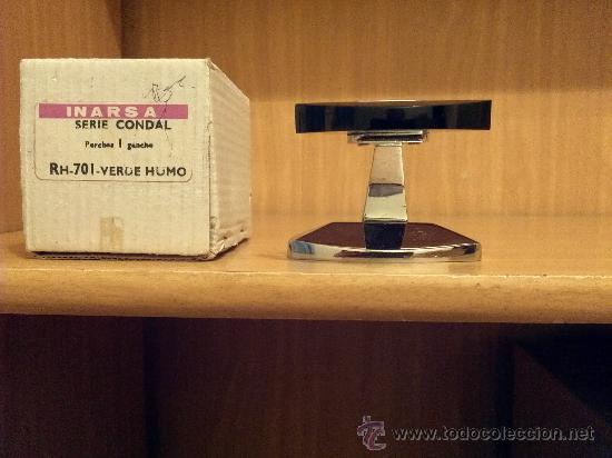 Vintage: PERCHA DE CRISTAL Y METAL - Foto 2