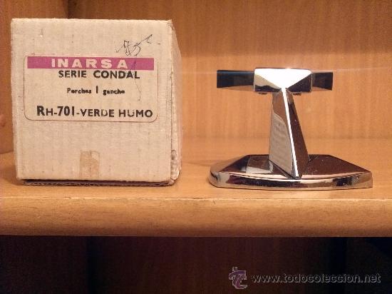 Vintage: PERCHA DE CRISTAL Y METAL - Foto 1