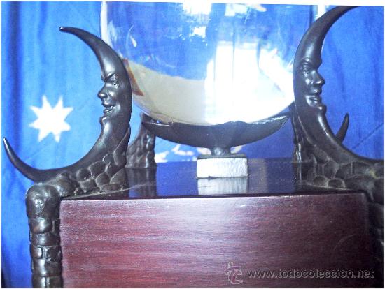 Vintage: BOLA DE ADIVINO FIGURA BRONCE